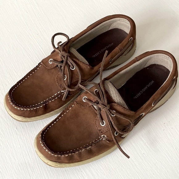 Highland Creek Brown Chesapeake Suede Dockside Boat Shoes 9 Like New Comfy - Picture 7 of 17